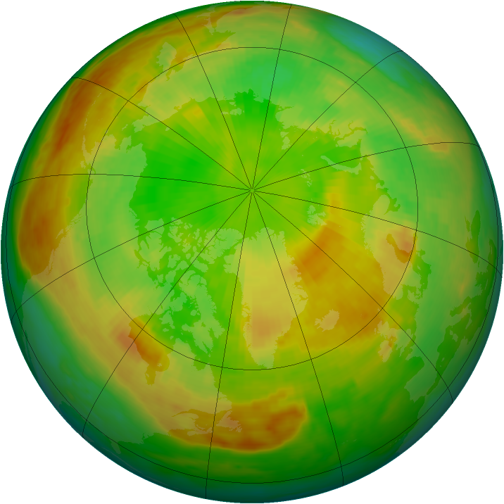 Arctic ozone map for 11 June 1981